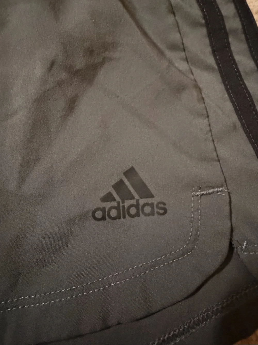 adidas Women's gray Athletic Shorts with Side Stripes - Picture 4 of 4